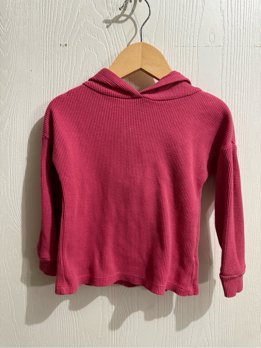 Garanimals Raspberry Pink Hooded Waffle Knit Top